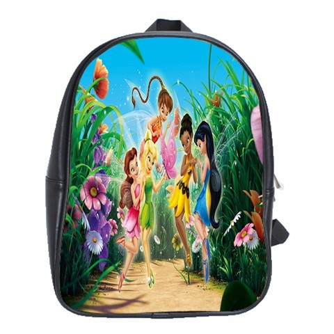 BAG02534 Backpack School Bag Tinker Bell With Friends Fairy Tale Beauty Disney Cartoon Anime Movie.jpg