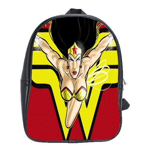 BAG02559 Backpack School Bag Wonder Woman Sexy Beautiful Superheroes Girl Cartoon Comics Fantasy.jpg