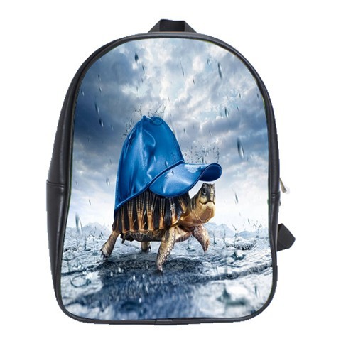 BAG02541 Backpack School Bag Tortoise Cute And Funny Blue Turtle At Beach In Nature Ocean Design.jpg