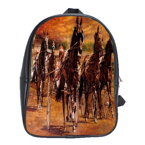 BAG02356 Backpack School Bag Horse Racing Horses Nature Paint Animal Beautiful Abstract Design.jpg