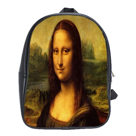 BAG02387 Backpack School Bag Monalisa Paint Lisa Gherardini Italian Renaissance Leonardo Da Vinci.jpg