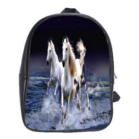 BAG02355 Backpack School Bag Horse Beautiful Nature Animal Design In Blue Ocean Game Fantasy.jpg