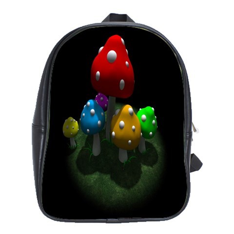 BAG02388 Backpack School Bag Mushroom Cute Nature Cartoon Animation With Colourful Rainbow Design.jpg