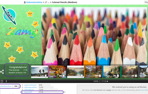 Green Dragon Challenge Jigsaw Colored Pencils (Medium)