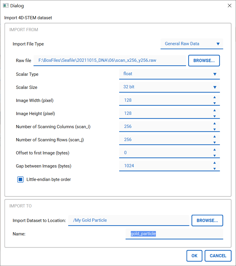 Import Raw Parameters