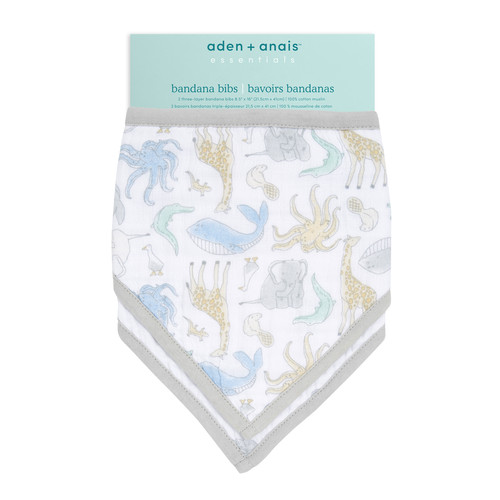 EBNC20012 EBNC20012E 2 essentials cotton muslin bandana bib natural history 2pack