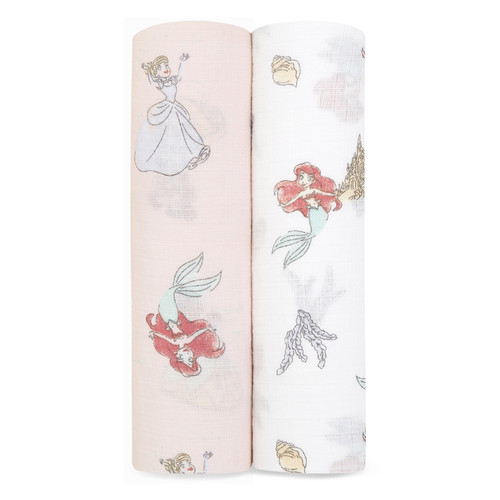 ESWC20022DI 0 essentials cotton muslin swaddle disney princess 2pk