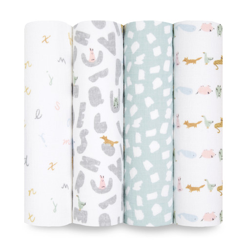 ESWC40022 1 swaddle alphabet animals 4pack