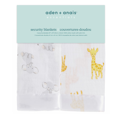 S518 2 aden security blanket 2pk safari babes