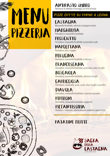 menu pizza SAGRA QR