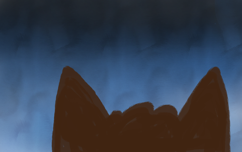 Brown cat on rainy day