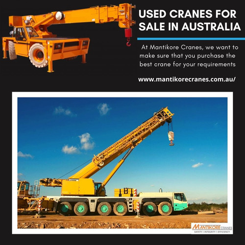 Used Cranes for Sale in Australia
Looking for buying new and used Cranes? Wait no more because Mantikore Cranes has, many used cranes for sale in Australia that are in great condition. Our Crane is highly being used at construction sites to make the entire work stress-free and increase productivity. We have professional who helped you always if any fault might occur. Also, you can hire a mobile crane, self-erecting cranes, and electric Luffing cranes, etc. Also, get effective solutions for any requirements of your projects for the best price & service, visit our website today!
Website: https://mantikorecranes.com.au/