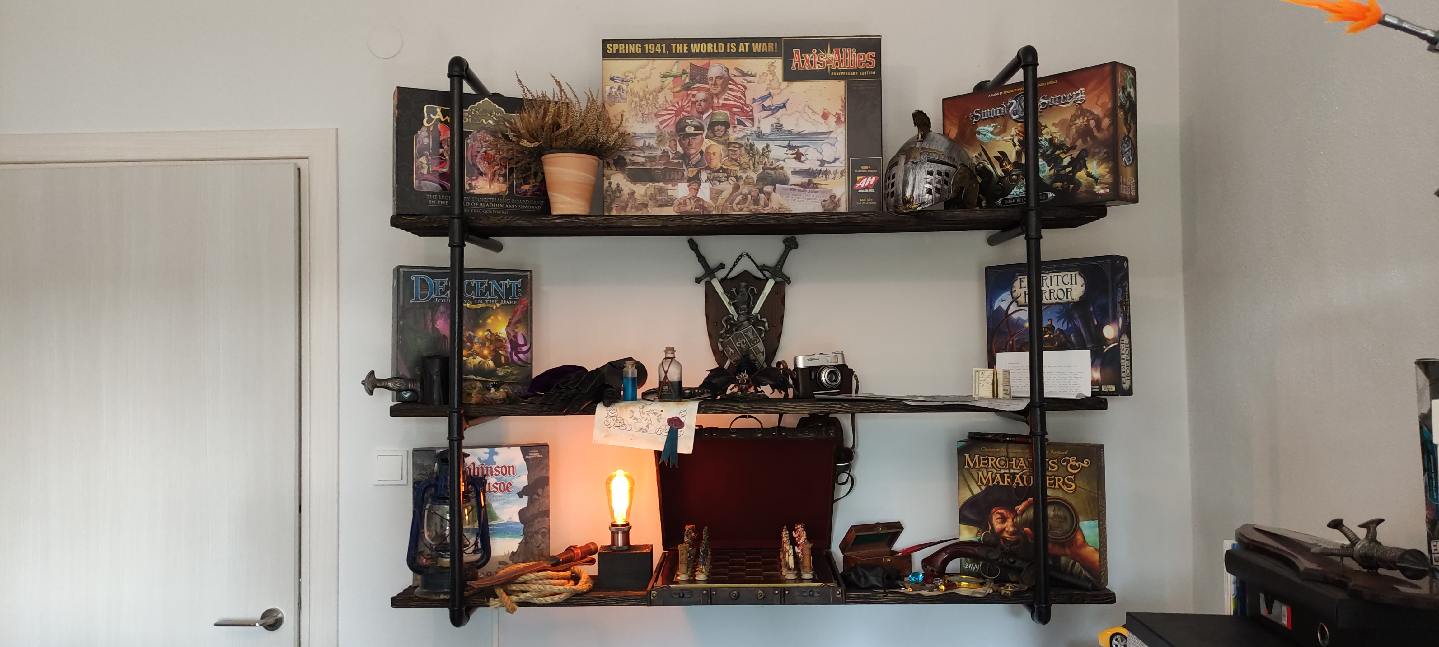 My thematic board game shelves. (More images below) r/boardgames