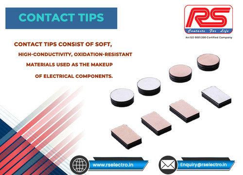 "R. S. Electro Alloys -- We are engaged in production, providing and exporting wide range of Contact Tips. Contact Tips comprise of delicate, high-conductivity, oxidation-safe materials utilized as the cosmetics of electrical segments.

Contact Tips are regularly produced using any metal with high electrical conductivity. In any case, in applications, for example, high-power gear where mechanical wear is normal, a conductive metal might be utilized. Normal electrical contact materials include: Silver, Copper, Gold, Platinum, Palladium, Metal. 

Contact Tips rivets comes in a variety of sizes. You can find options both small to extremely large, depending on your voltage requirements and usage."
For More Information visit on:- https://www.rselectro.in/
Our Mail I.D:- Enquiry@rselectro.in
Contact Us:-+91 9999973612,+91 9818231114