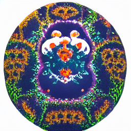 a colorful painting of etheric koi pond multiple mandelbrot astral awarenesses akashic sentiments sw.png