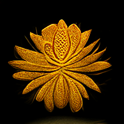 a golden cast of mandelbrot pondlily q.png