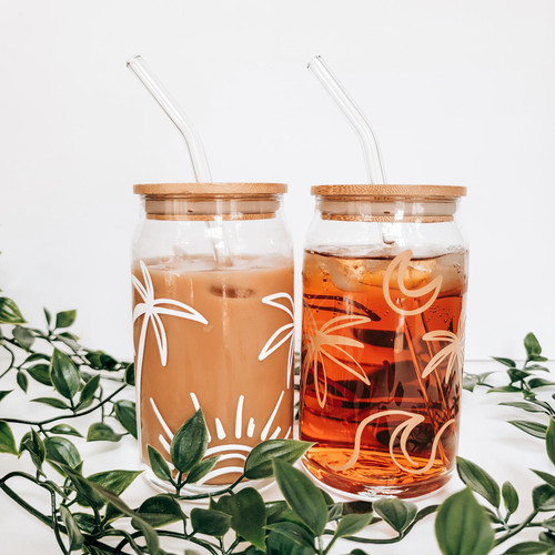 Palm Tree Summer Glass Cup.jpg