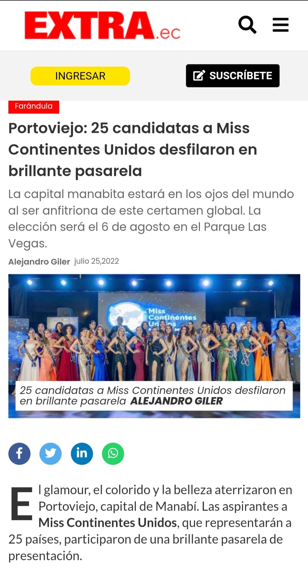 candidatas a miss continentes unidos 2022. final: 6 agosto. - Página 17 SwjMV2