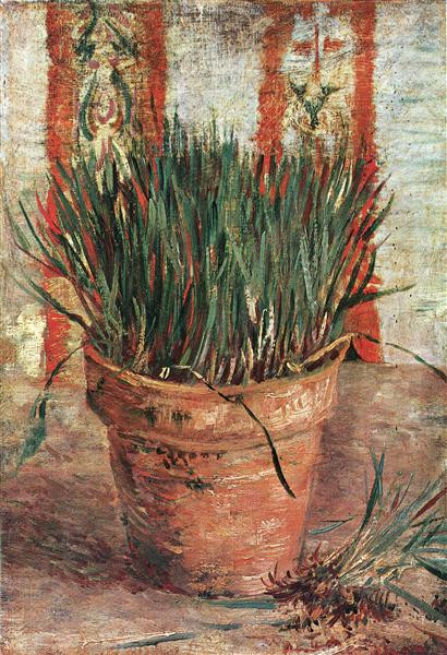 van gogh 11 flowerpot with chives.jpg