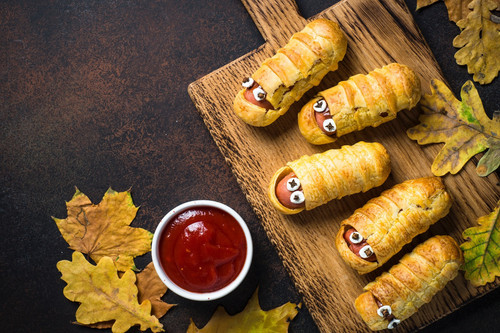 Halloween “Mummy” Pigs In A Blanket With Bison Hot Dogs.jpg