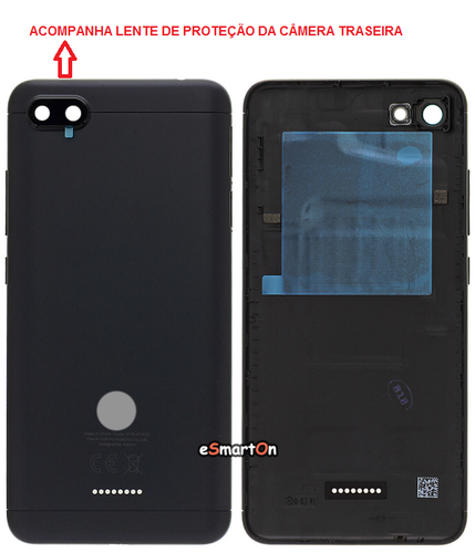 Carcaça Redmi 6A Preto 3.png