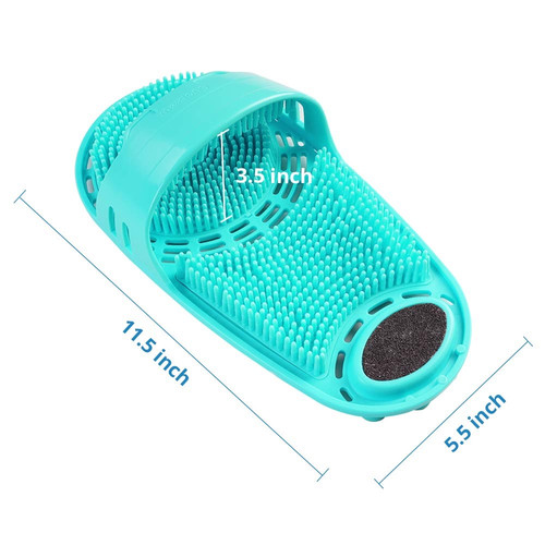 5 main silicone clean foot brush for shower bathroom wash feet exfoliating massage slipper wash feet.jpg
