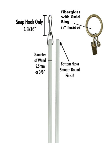 9.5mm Fiberglass Wand with Snap Hook Gold Ring measure.jpg