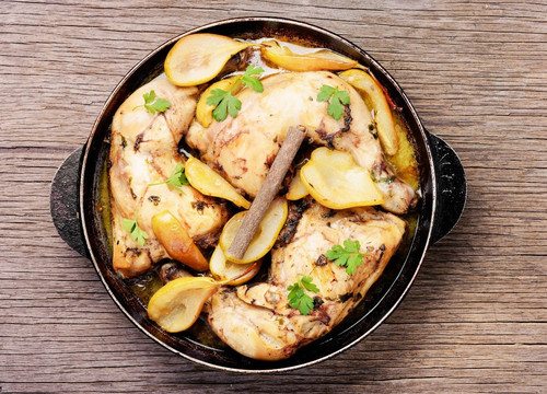 Maple Pear Baked Chicken Thighs With Ginger & Thyme.jpg