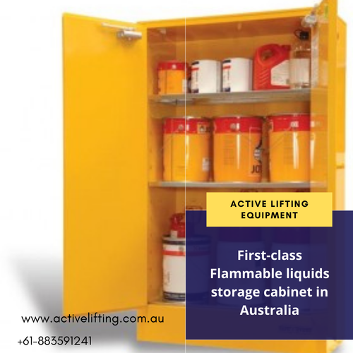First-class Flammable liquids storage cabinet in Australia.png