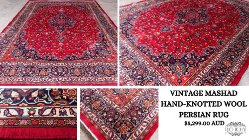 VINTAGE MASHAD HAND KNOTTED WOOL PERSIAN RUG.jpg