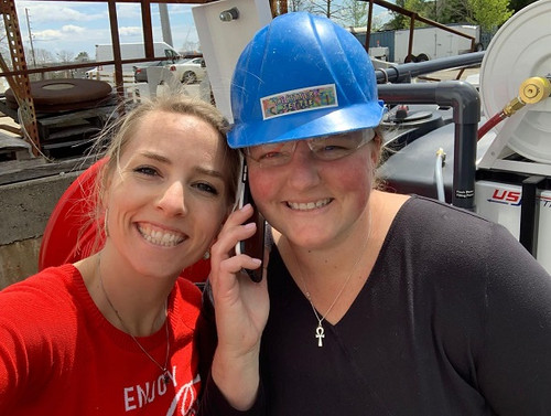 Working with family has its perks! Nick and Sally filming the vac pumps in action! Videos to come. S.jpg