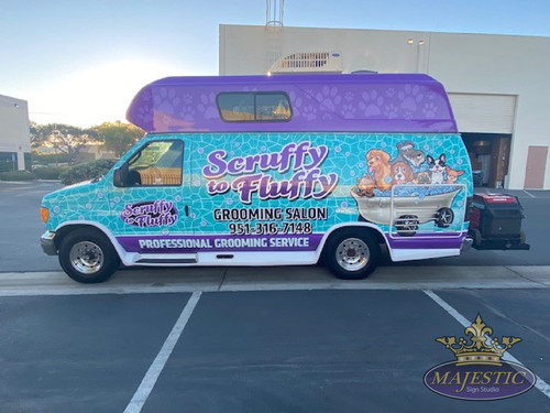 Scruffy to Fluffy Custom Vehicle Wrap in Corona Majestic Sign Studio.jpg
