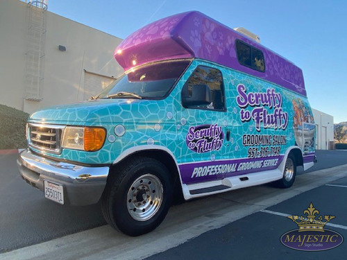 Scruffy to Fluffy Vehicle Wrap in Corona Majestic Sign Studio.jpg