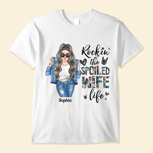 Rocking The Spoiled Wife Life Personalized Shirt Anniversary Birthday Gift For Wife Lover Honey Leop.jpg