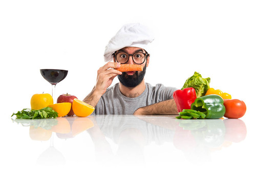 Crazy hipster chef with carrot like moustache.jpg