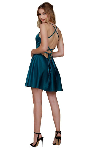 Strappy Sweetheart A-Line Cocktail Dress By Nox Anabel | Syle  M658.jpg