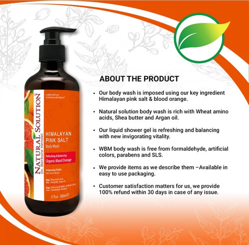 Body Wash Blood Orange Natural Solution.