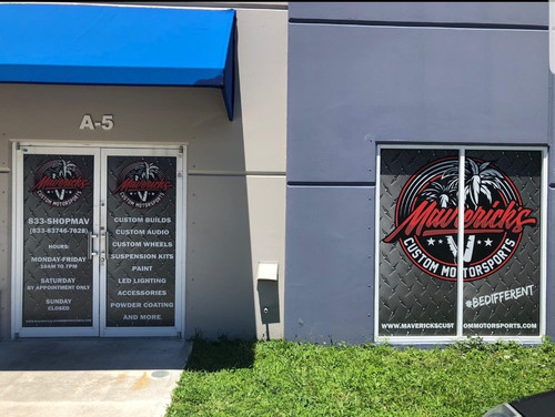 Full vinyl door signs for Maverics by Major League Signs in Miami FL.jpg