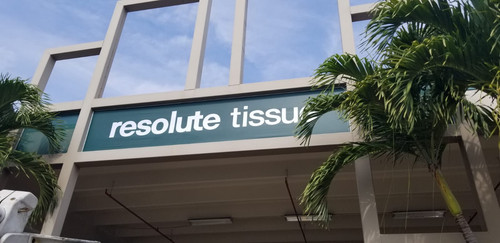 Custom outdoor signs for Resolute Tissue in Miami FL.jpg
