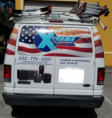 Commercial vehicle graphics for Xtreme Air Conditioning in Miami FL.jpg