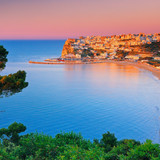 Peschici village and beach, Apulia, Puglia, Italy 1080p