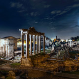 Full Moon over Roman Forum, Rome, Italy 1080p
