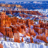 Hoodoos in winter, Bryce Canyon National Park, Utah, USA 1080p