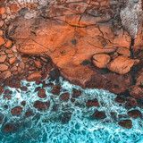 Aerial view of rocky coastline, Bondi Beach, New South Wales, Australia 1080p