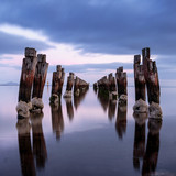 An old pier at Clifton Springs at sunrise, Victoria, Australia 1080p