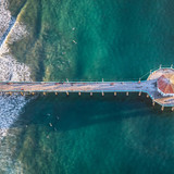 Aerial view on a pier, Laguna Beach, California, USA 1080p