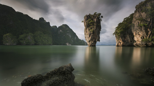 Khao Phing Kan in Phang Nga bay, James bond island, Thailand 1080p.jpg