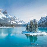 Spirit Island in Maligne Lake, Jasper National Park, Alberta, Canada 1080p