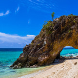 Stone arch with beautiful beach, Koh Lipe in Satun, Thailand 1080p