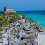 The Tulum ruins in Mayan Riviera, Punta Maroma, Quintana Roo, Mexico 1080p